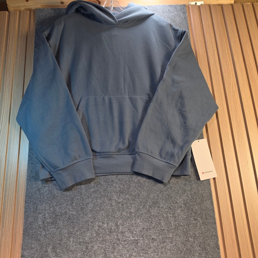 Lululemon Steady State Oversized Hoodie Womens Medium Steel Blue NEW LW3KCRS